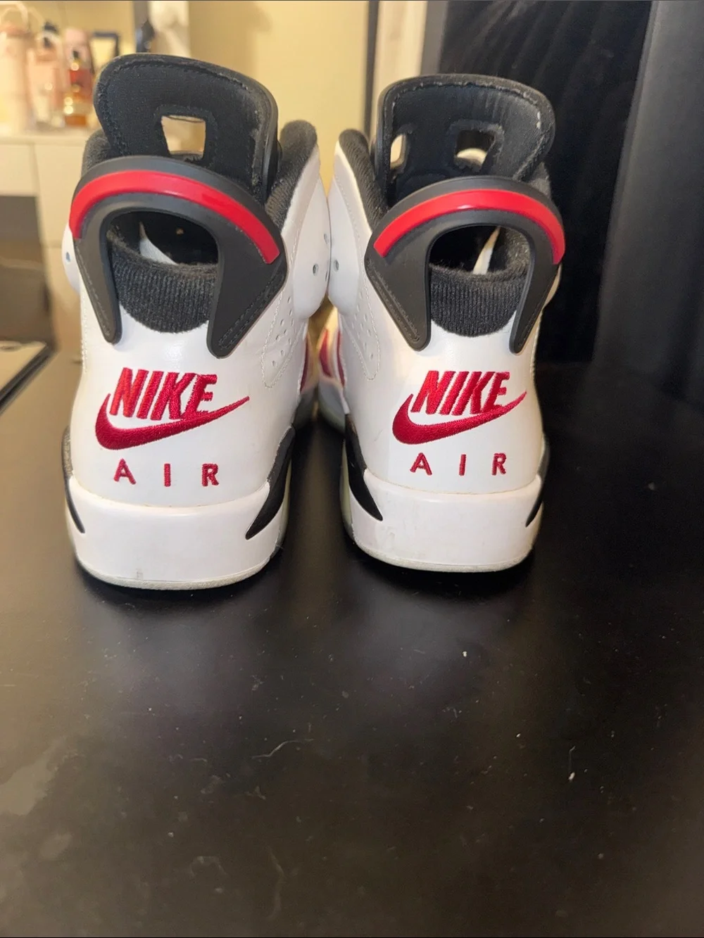 Jordan 6 Retro Carmine - Red White and Black High-Top Sneakers